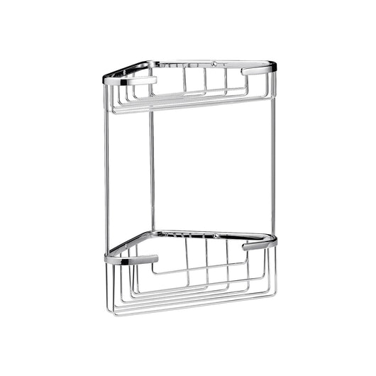  BC Designs Victrion Double Corner Shower Basket - Chrome