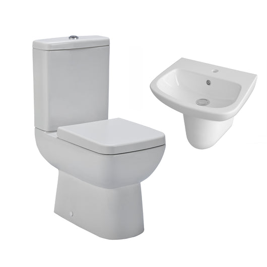  Ambrose Close Coupled Toilet & 450mm Semi Pedestal Basin