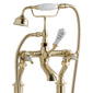 BC Designs Victrion Brushed Gold Deck Mounted Crosshead Bath Shower Mixer