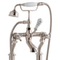 BC Designs Victrion Brushed Nickel Deck Mounted Crosshead Bath Shower Mixer