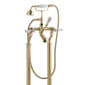 BC Designs Victrion Brushed Gold Deck Mounted Lever Bath Shower Mixer