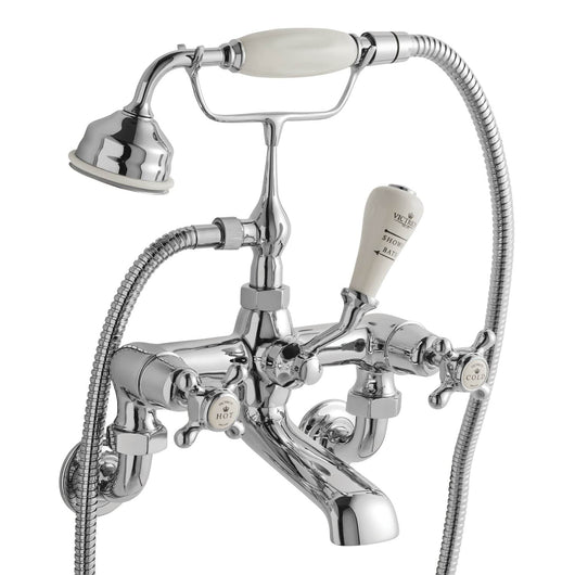  BC Designs Victrion Chrome Wall Mounted Lever Bath Shower Mixer