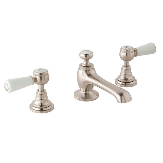  BC Designs Victrion Brushed Nickel Lever 3 Tap Hole Basin Mixer