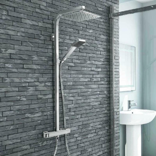  Wallgate 1800 x 800mm Single Ended Acrylic Bath & Square Bath Screen - welovecouk