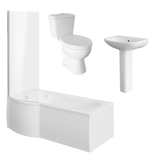 Monty 1700 PShaped Bathroom Suite welovecouk