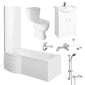 Monty 1700 P-Shaped Complete Vanity Bathroom Suite