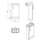 Serene 400mm Floorstanding Cloakroom Vanity Unit & Close Coupled Toilet Pack