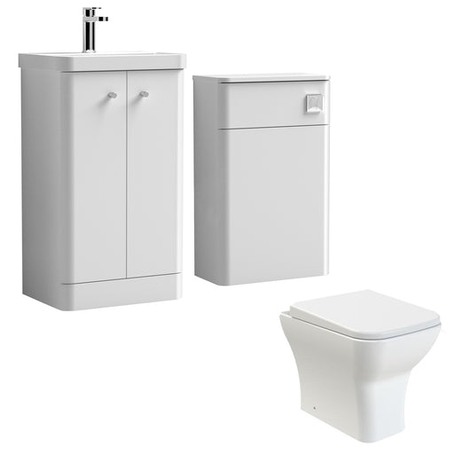  Core-Series Floor Standing Vanity & WC Set 1000mm - Gloss White - welovecouk