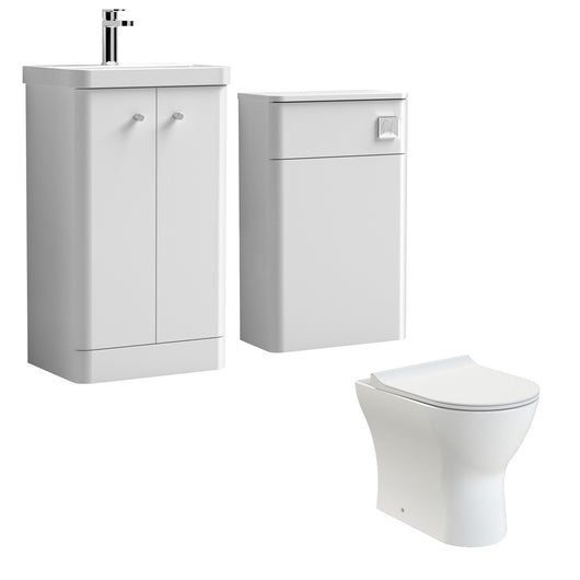  Core-Series Floor Standing Vanity & WC Set 1000mm - Gloss White - welovecouk