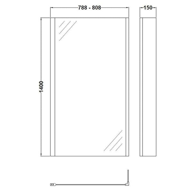 L Shaped Bath Screen | welovecouk