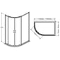 ShowerWorX Lela 1200 x 800mm Offset Quadrant Shower Enclosure - welovecouk