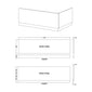 1800 Bath Front Panel - Gloss Grey - welovecouk