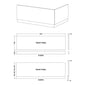 1700mm Bath Front Panel - Grey Avola - welovecouk