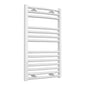 Reina Diva Vertical Flat Heated Towel Rail - White - 800 x 400mm