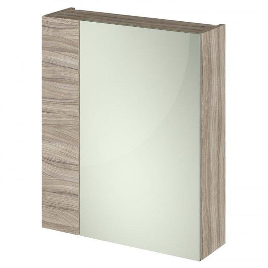  Nuie Fusion 600mm 2-Door Mirrored Cabinet - Driftwood
