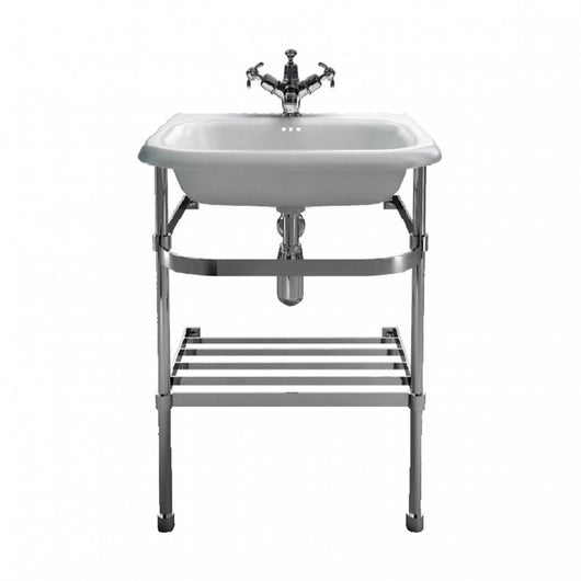  Burlington Natural Stone 550mm Basin With Stainless Steel Basin Stand