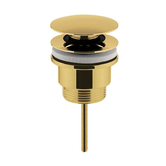  Universal Push Button Basin Waste Slotted & Un-Slotted - Brushed Brass