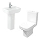 Edge Close Coupled Toilet & 550mm Full Pedestal Basin