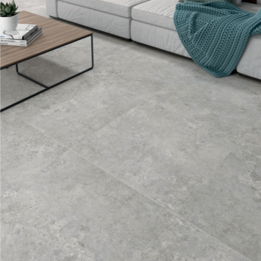  Cut Sample: Edison Ceniza Square Porcelain Tiles