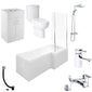 Evo 1600 L Shaped Vanity Complete Shower Bathroom Suite
