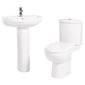Evo Close Coupled Toilet & 555mm Full Pedestal Basin