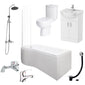 Evo 1500 P Shaped Vanity Unit Shower Bathroom Suite - welovecouk