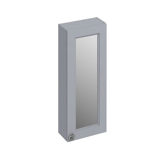  Burlington 300 x 750mm Wall Mounted Single Door Mirrored Cabinet - Grey