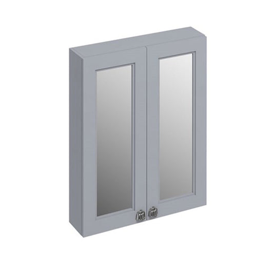  Burlington 600 x 750mm Wall Mounted 2-Door Mirrored Cabinet - Grey