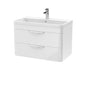 Nuie Parade 800mm Wall Hung Cabinet & Ceramic Basin - Gloss White - welovecouk