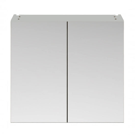  Mantello 800mm Double Door Mirrored Bathroom Cabinet - Gloss Grey Mist