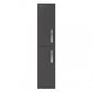 Mantello 300mm Wall Hung 2-Door Tall Unit - Gloss Grey