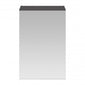 Mantello 450mm Single Door Mirrored Bathroom Cabinet - Gloss Grey