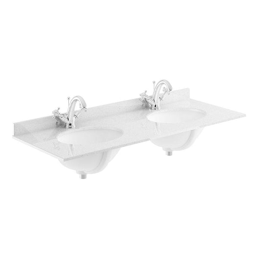  Bayswater 1200mm 4-Door Floor Standing Basin Cabinet - Pointing White - welovecouk