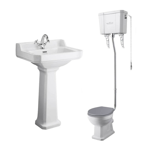  Bayswater Fitzroy 560mm High Level Traditional Bathroom Suite - 1 Tap Hole - welovecouk