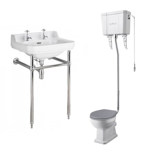  Bayswater Fitzroy 560mm High Level Traditional Bathroom Suite - welovecouk
