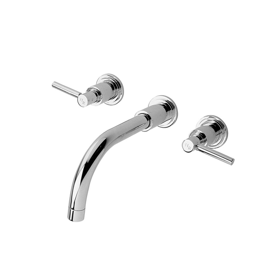  Hudson Reed Tec Lever 3-Hole Basin Mixer Tap Wall Mounted Bathroom Tap