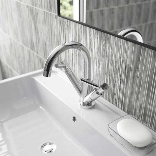  Hudson Reed Tec Lever Mono Basin Mixer Tap With Waste