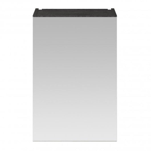  Mantello 450mm Single Door Mirrored Bathroom Cabinet - Charcoal Black
