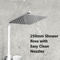 Helier Square Cool Touch Exposed Rigid Riser Thermostatic Shower Set