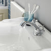  Nuie Beaumont Luxury Mono Basin Mixer Tap Dual Handle with Pop Up Waste - welovecouk