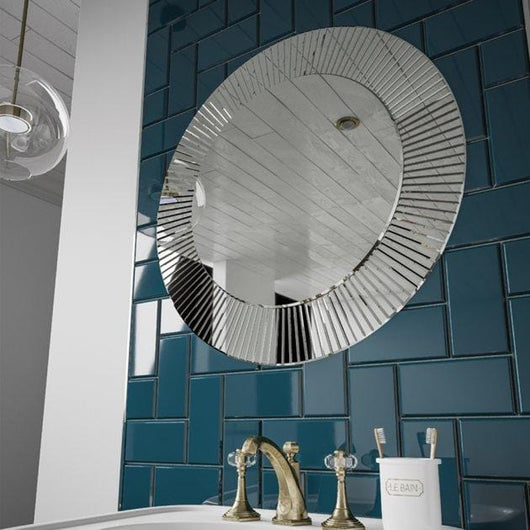  HiB 600mm x 600mm Designer Round Bathroom Mirror