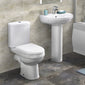 Evo Close Coupled Toilet & 555mm Full Pedestal Basin - welovecouk