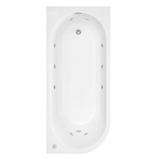  J Shaped 1700 x 725 Right Hand Whirlpool & Hydrotherapy Spa Bath - welovecouk