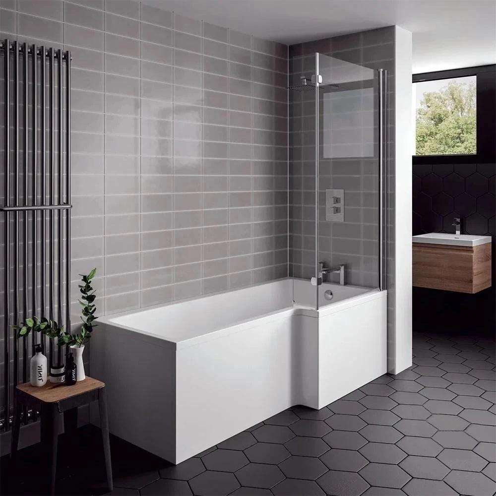 L-Shaped 1800 x 850 Shower Bath | welovecouk