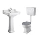 Bayswater Fitzroy 560mm Low Level Traditional Bathroom Suite - 1 Tap Hole