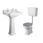 Bayswater Fitzroy 560mm Low Level Traditional Bathroom Suite - 2 Tap Hole