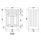 Old London 600mm 2-Door Vanity Unit & Ceramic 1 Tap Hole Basin - Timeless Sand - welovecouk
