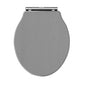 Chancery Soft Close Toilet Seat Chrome Hinges - Storm Grey