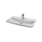 Nuie Lunar 800mm Wall Hung 1 Drawer Unit & Polymarble Basin - Satin White