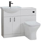 Mayford Matt Black 1800 Complete Vanity Shower Bathroom Suite